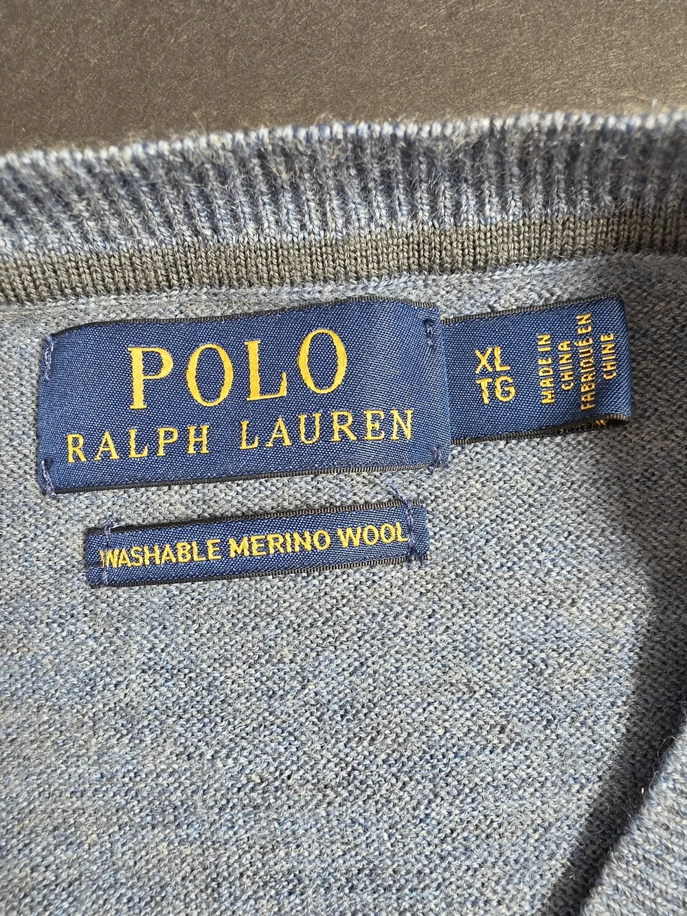 Polo by Ralph Lauren Light Blue V-Neck Men's Sweater